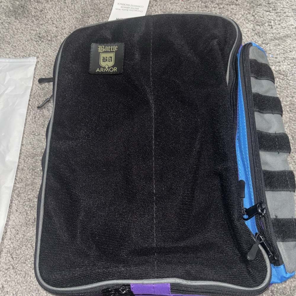 Gladiator Battle Armor Cornhole Backpack for‎ Bags Purple/Cyan 20 bags